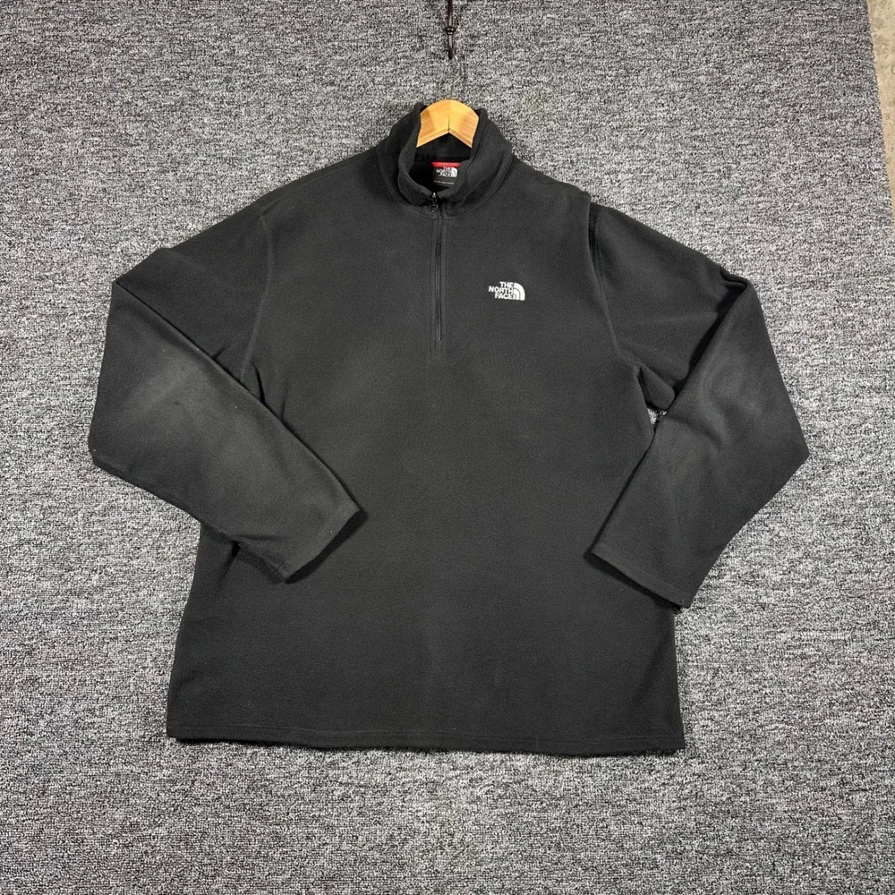 The North Face Mens TKA 100 Glacier Quarter Zip‎ Fleece Pullover Black Large L